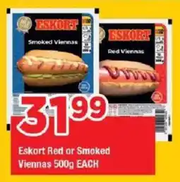 OK Grocer Eskort Red or Smoked Viennas offer