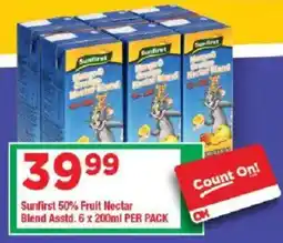 OK Grocer Sunfirst 50% Fruit Nectar Blend offer