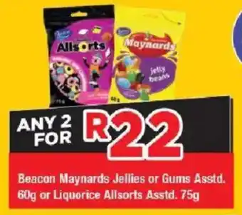 OK Grocer Beacon Maynards Jellies or Gums or Liquorice Allsorts offer