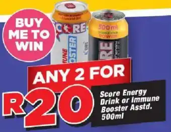 OK Grocer Score Energy Drink or Immune Booster offer