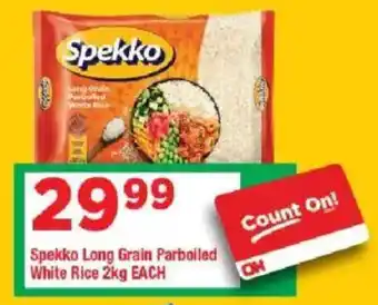 OK Grocer Spekko Long Grain Parboiled White Rice offer
