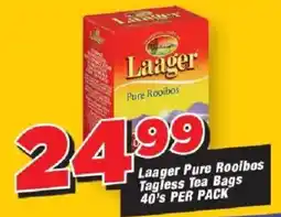 OK Grocer Laager Pure Rooibos Tagless Tea Bags offer