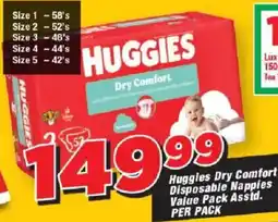 OK Grocer Huggies Dry Comfort Disposable Nappies Value Pack offer