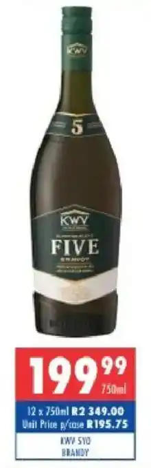 Ultra Liquors Kwv 5yo brandy offer