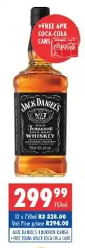 Ultra Liquors Jack daniel's bourbon range offer