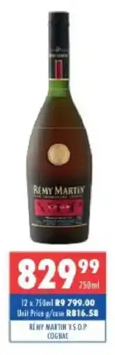 Ultra Liquors Remy martin vs.o.p cognac offer