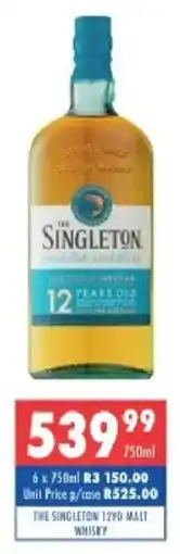 Ultra Liquors The singleton 12yo malt whisky offer