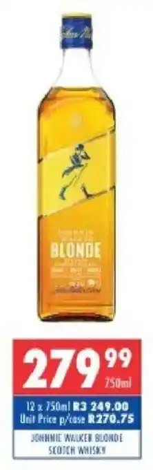 Ultra Liquors Johnnie walker blonde scotch whisky offer