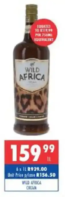 Ultra Liquors Wild africa cream offer