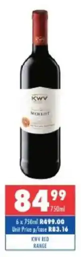 Ultra Liquors Kwv red range offer