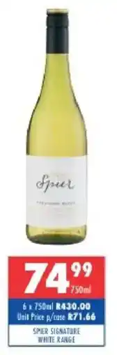 Ultra Liquors Spier signature white range offer