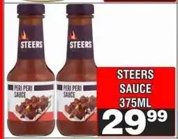 Advance Cash n Carry STEERS SAUCE 375ML offer