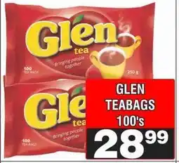Advance Cash n Carry GLEN TEABAGS 100's offer