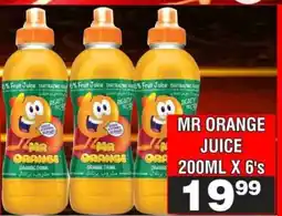 Advance Cash n Carry MR ORANGE JUICE 200ML X 6's offer