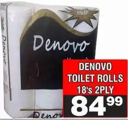 Advance Cash n Carry DENOVO TOILET ROLLS 18's 2PLY offer