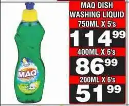 Advance Cash n Carry MAQ Dish Washing Liquid 750ML X 5's offer