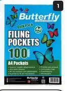 Makro Butterfly A4 Filing Pockets (100-Pack) offer