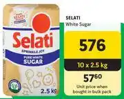 Makro Selati White Sugar-10 x 2.5Kg offer
