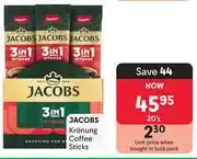 Makro Jacobs Kronung Coffee Sticks-20's Pack offer