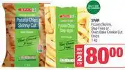 Spar Spar Frozen Skinny, Slap Fries Or Oven Bake Crinkle Cut Chips-For 2 x 1Kg offer
