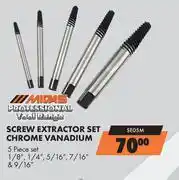 Midas Midas Professional Screw Extractor Set (Chrome Vanadium) SE05M offer