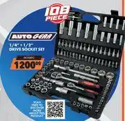 Midas Auto Gear 1/4 + 1/2 Drive Socket Set SK108PC offer