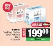 Spar Tops Bernini Sparkling Spiritzer (Excl Mimosa) Cans-For Any 2 x 6 x 500ml offer