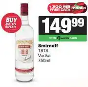 Spar Tops Smirnoff 1818 Vodka-750ml offer