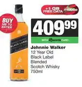 Spar Tops Johnnie Walker 12 Year Old Black Label Blended Scotch Whisky-750ml offer