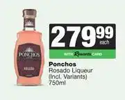 Spar Tops Ponchos Rosado Liqueur-750ml offer