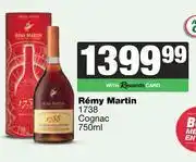 Spar Tops Remy Martin 1738 Cognac-750ml offer