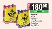 Spar Tops Hooch Blast Spritzer Handies-For 2 x 6 x 275ml offer