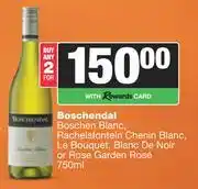 Spar Tops Boschendal Boschen Blanc,Rachelsfontein Chenin Blanc,Le Bouquet,De Noir Or Rose Garden Rose-2 x 750m offer