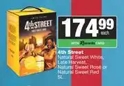 Spar Tops 4th Street Natural Sweet White,Late Harvest,NL Sweet Rose Or NL Sweet Red-5L offer