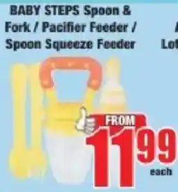 Boxer BABY STEPS Spoon & Fork/ Pacifier Feeder/ Spoon Squeeze Feeder offer