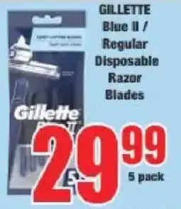 Boxer Gillette Blue II/ Regular Disposable Razor Blades offer