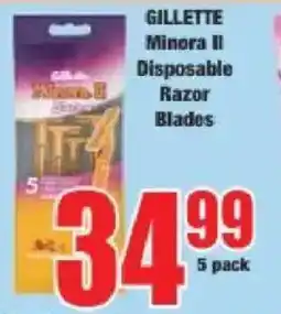 Boxer Gillette Minora II Disposable Razor Blades offer