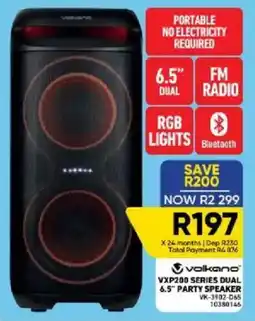 Furnmart Volkano vxp200 series dual 6.5" party speaker offer