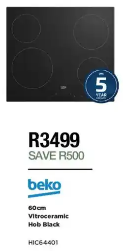 House & Home Beko Vitroceramic Hob Black offer