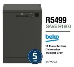 House & Home Beko 13 Place Setting Dishwasher Twilight Grey offer