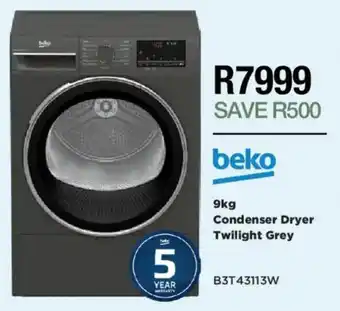 House & Home Beko Condenser Dryer Twilight Grey offer
