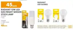 BUCO Radiant 12w led day/ night sensor stick lamp offer