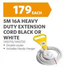BUCO 16a heavy duty extension cord black or white offer
