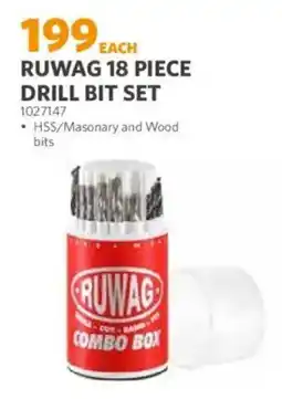 BUCO Ruwag drill bit set offer