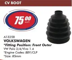 Goldwagen Vika Volkswagen CV Boot offer