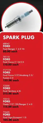 Goldwagen Motorcraft ford ranger spark plug offer