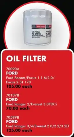 Goldwagen Motorcraft ford oil filter offer
