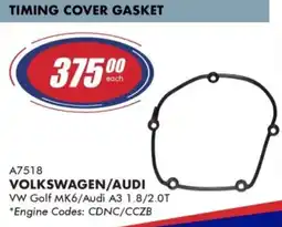 Goldwagen Garrett volkswagen/ audi timing cover gasket offer