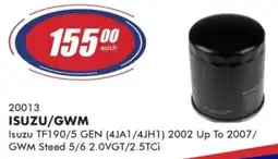 Goldwagen Blue print isuzu/ gwm fuel filter offer