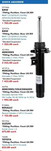 Goldwagen Sachs BMW shock absorber offer